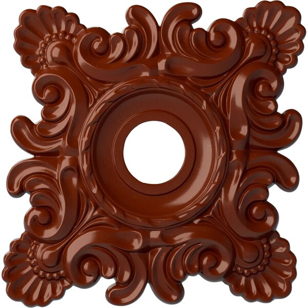 Ekena Millwork Crawley Ceiling Medallion (Fits Canopies up to 6 3/4"), 18"W x 18"H x 3 1/4"ID x 1 1/2"P, Firebrick CM18CRFIF - main